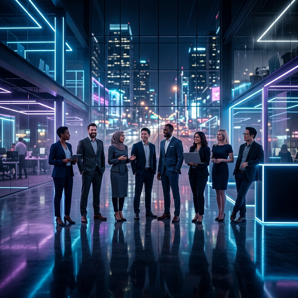 Modern corporate team